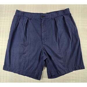 Polo Ralph Lauren Mens Tyler Shorts 90s Y2K Faded Navy Blue Double Pleated 40